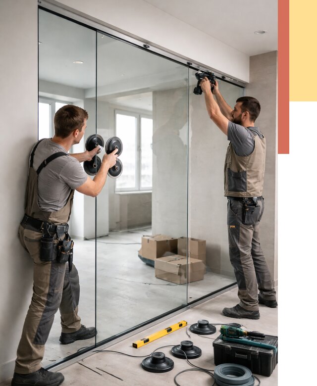 Монтаж стеклянных перегородок в Мариинске от 6629 руб. | ОТДЕЛОЧНИК-Мрн