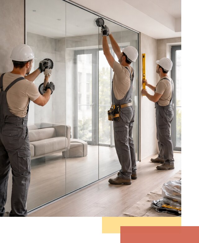 Перегородки из закаленного стекла в Мариинске для офисов и квартир