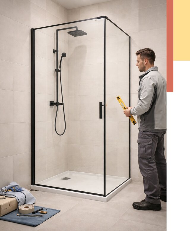 Стеклянные перегородки для душа в Мариинске от 12748 руб. | Монтаж под ключ — ОТДЕЛОЧНИК-Мрн