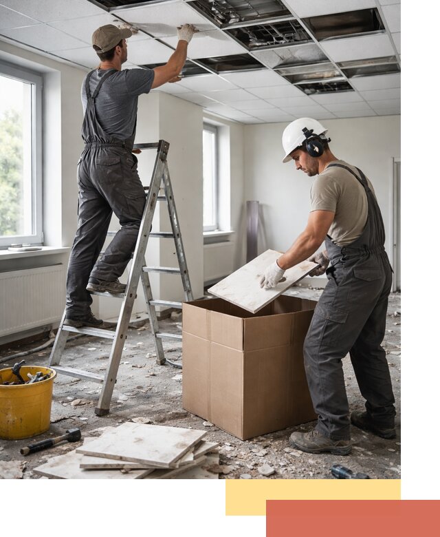 Демонтаж потолочной плитки в Мариинске быстро и аккуратно