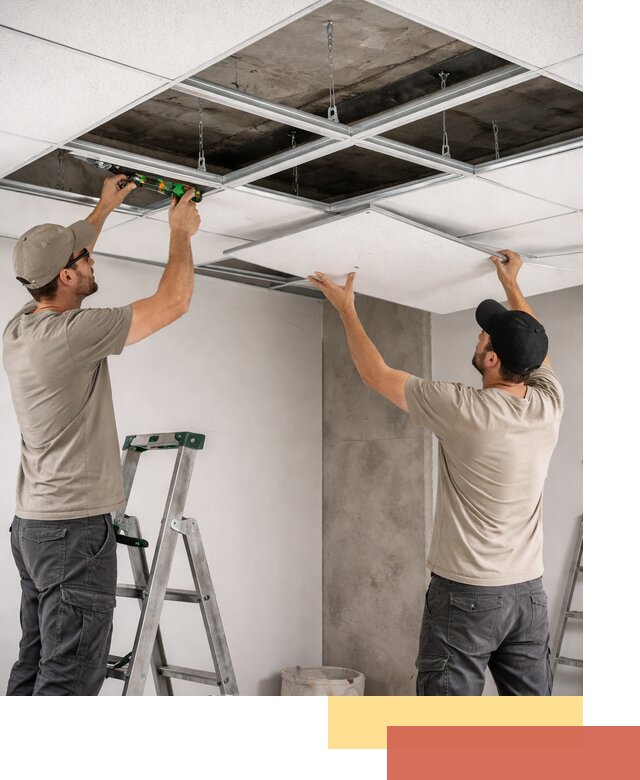 Монтаж потолка Армстронг под ключ в Мариинске