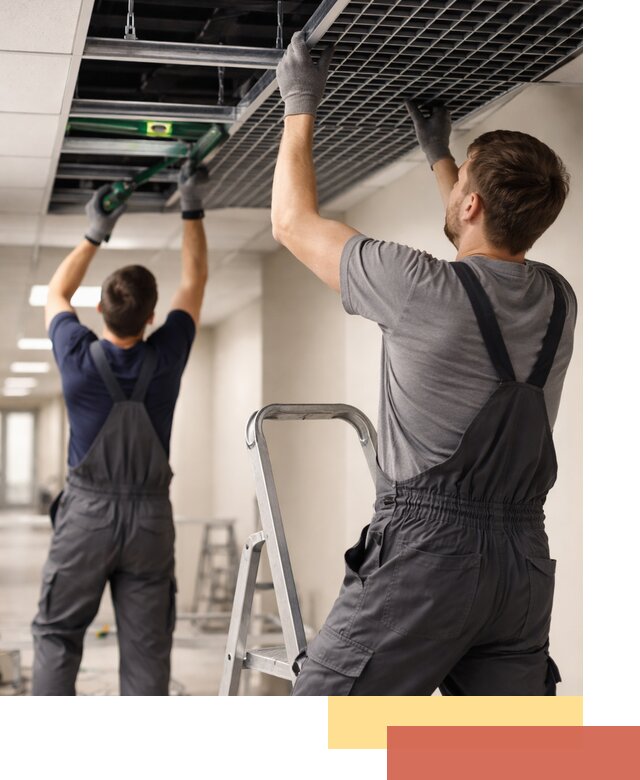 Монтаж потолка Грильято в Мариинске: установка под ключ качественно