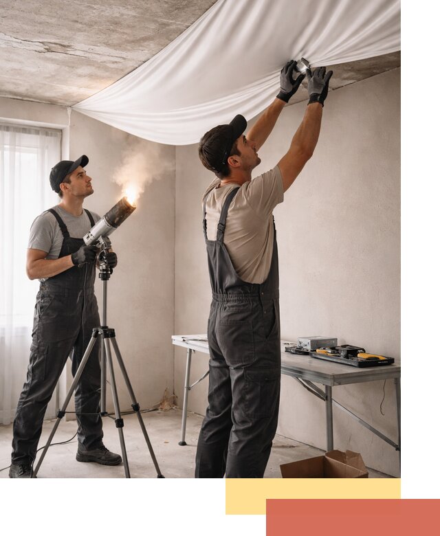 Установка натяжного потолка под ключ в Мариинске