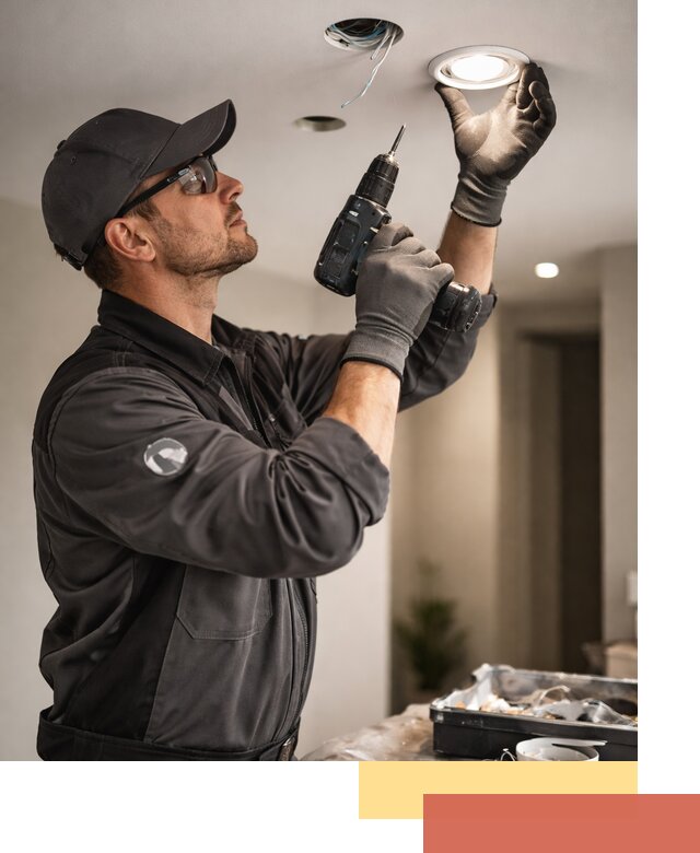 Установка точечных светильников в натяжной потолок в Мариинске