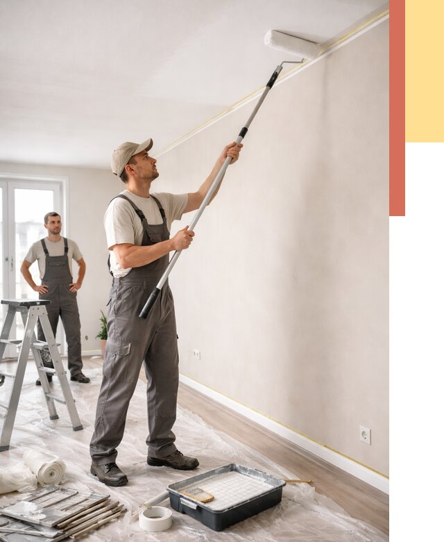 Покраска потолка из гипсокартона в Мариинске от 4589 руб./м2 — услуги под ключ | ОТДЕЛОЧНИК-Мрн