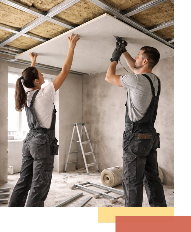 Звукоизоляция потолка из ГКЛ в Мариинске профессионально и надежно