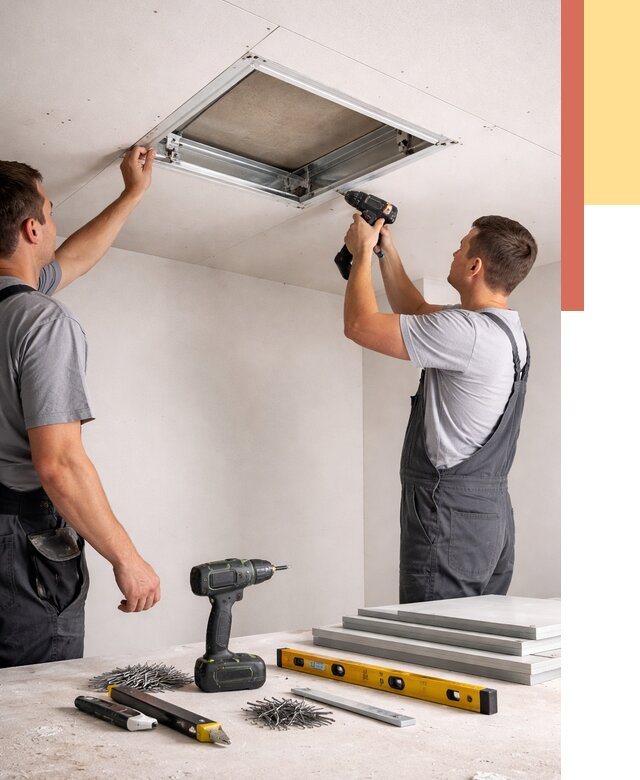 Установка люка в потолок ГКЛ в Мариинске от 2550 руб. под ключ | ОТДЕЛОЧНИК-Мрн