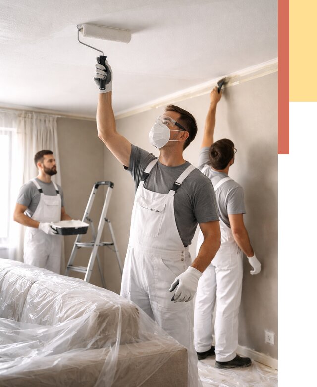 Покраска потолка водоэмельсионной краской в Мариинске от 2244 руб/м² — услуги под ключ | ОТДЕЛОЧНИК-Мрн