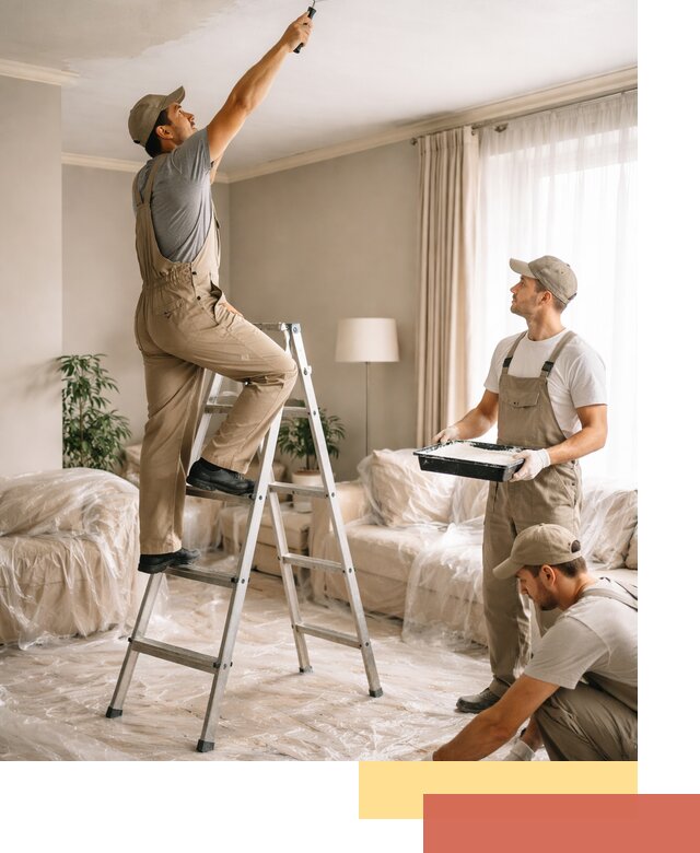 Покраска потолков акриловой краской в Мариинске качественно и быстро