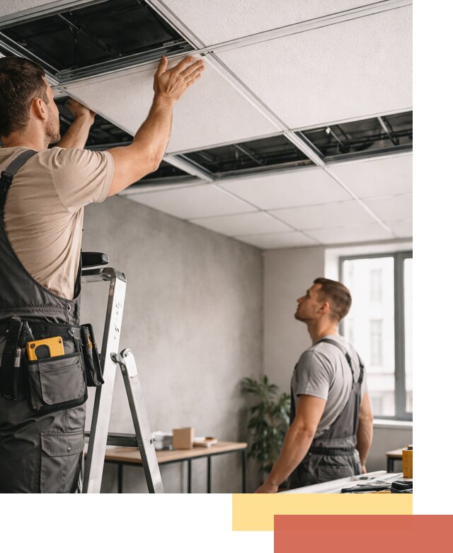 Монтаж потолочной плитки в Мариинске качественно и в срок