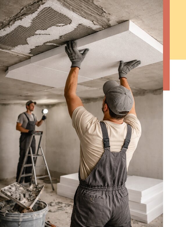 Утепление потолка пенопластом в Мариинске от 4589 руб/м2 — недорого и быстро | ОТДЕЛОЧНИК-Мрн