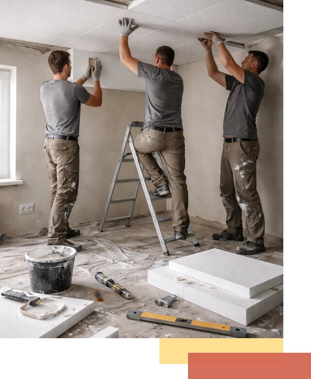 Утепление потолка пенопластом в Мариинске быстро и качественно